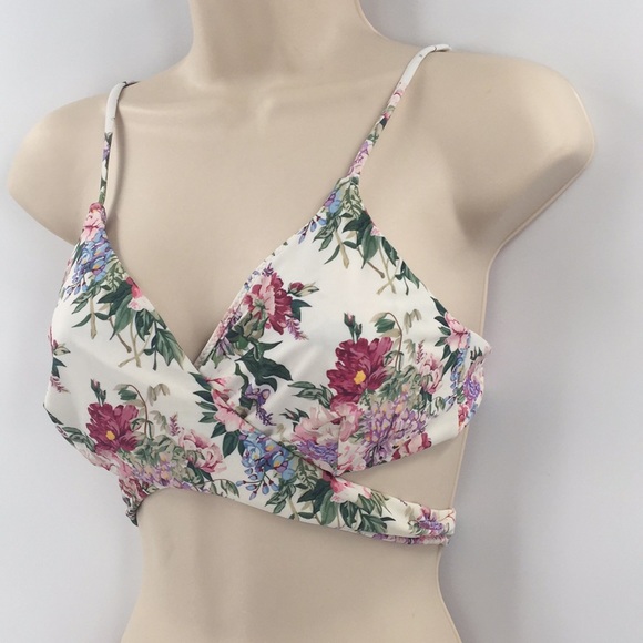 SMYM Ryder Wrap Top Side Tie Bikini Set Floral S/L - Picture 3 of 10